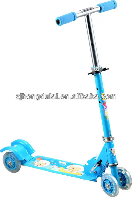 Bambini metallo hdl-7414 pieghevole 4 scooter a ruota