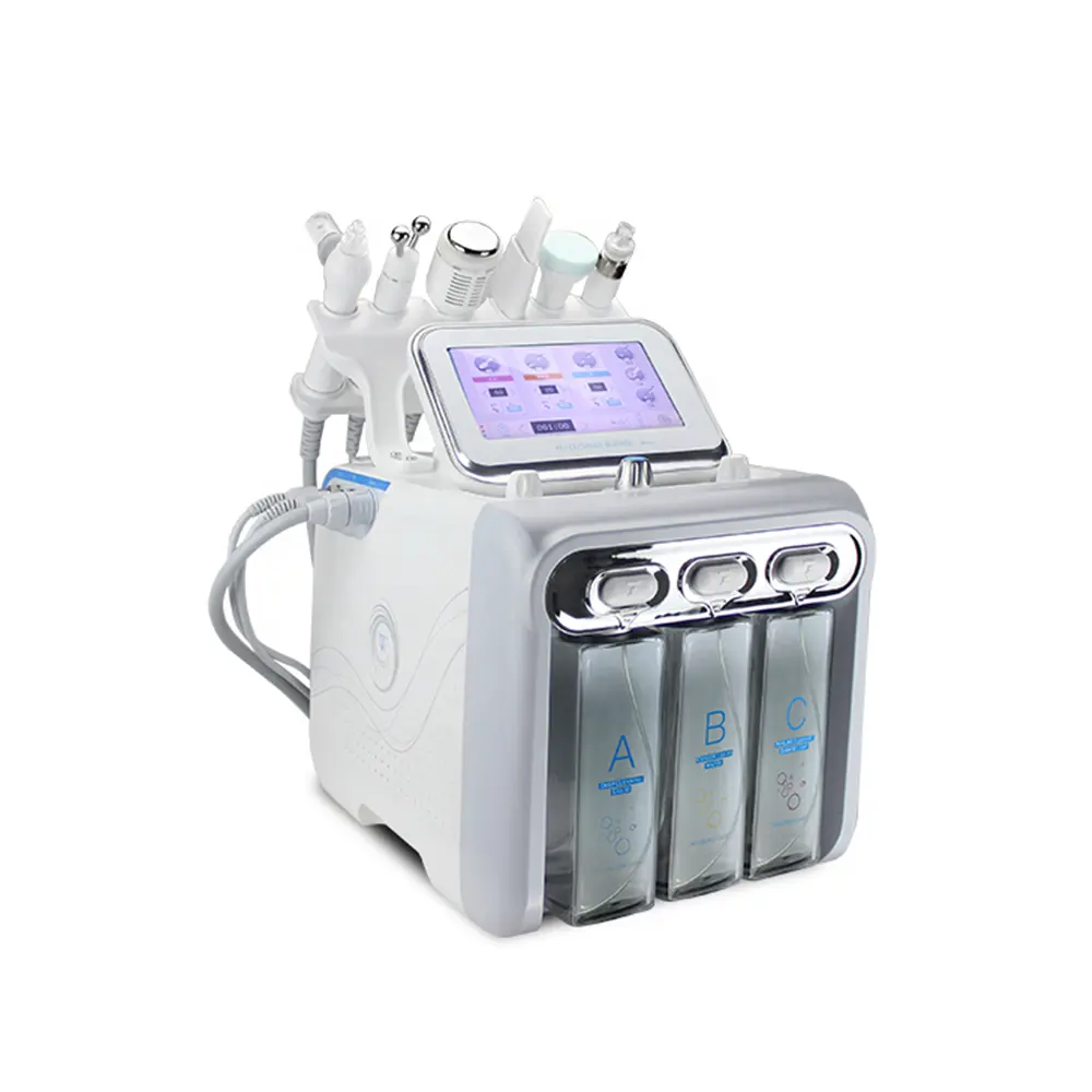 Máquina de pulverización de vacío ultrasónica 6 en 1, masajeador Facial galvánico, equipo de belleza Facial