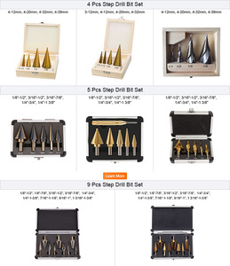 TONGYU <strong>hss</strong> sheet metal tube <strong>conical</strong> twist <strong>drill</strong> <strong>bit</strong> for 3Pcs Metric Straight Flute metal <strong>drilling</strong> steel brass copper aluminium wood and plastic material - Product Image 5