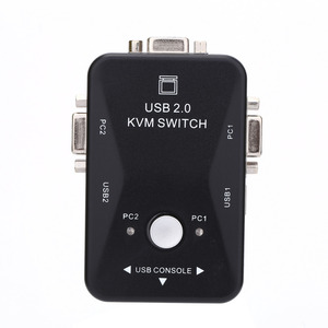 2 порта USB VGA KVM переключатель коробка без кабелей для компьютера ПК МОНИТОР клавиатура мышь