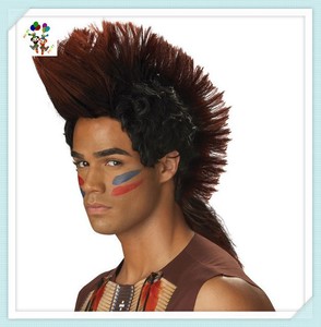 廉价成人男士派对化装合成印度莫霍克假发HPC-1174 - Product Image 2