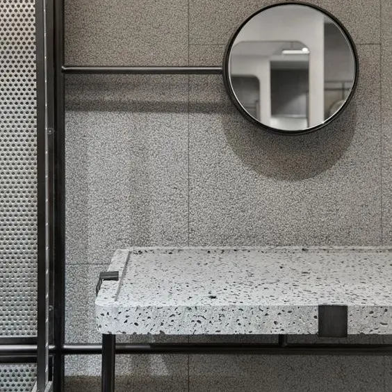 Boton stone ternavzo banheiro caseiro vanity topos da china terrazzo pia