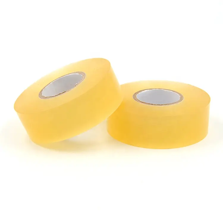 Offre Spéciale de 25mm en gros pas cher simple face transparent jaune clair pvc patin de hockey sur glace protège-tibias rouleaux de ruban athlétique