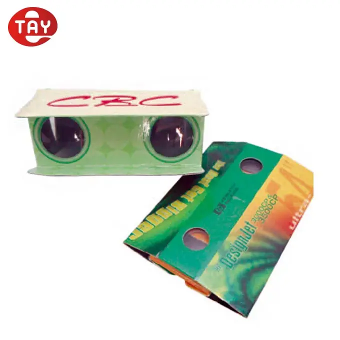 Cartão de papel dobrável binocular para lembrança