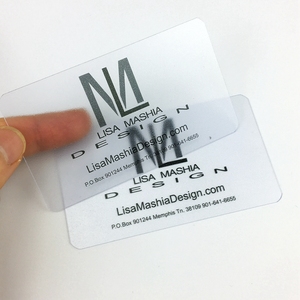 定制设计塑料 pvc 透明透明名片与信息 - Product Image 4