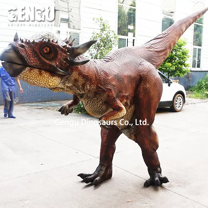 Disfraz De dinosaurio animatrónico para adulto, disfraz De Mascota De dinosaurio