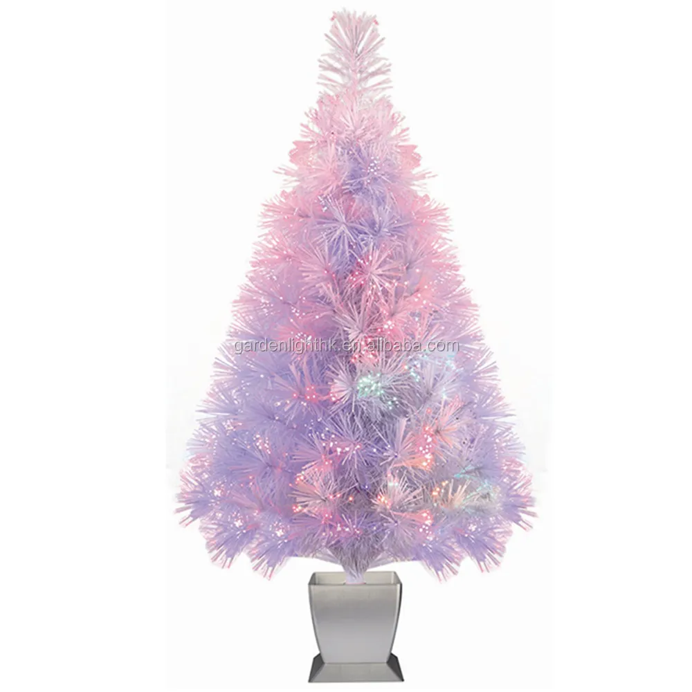 Produttore 32in Cambiare Colore del LED Fibra Ottica Albero Di Natale Bianco