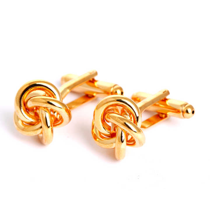 Metal Knot Cufflinks Gold Cuff link