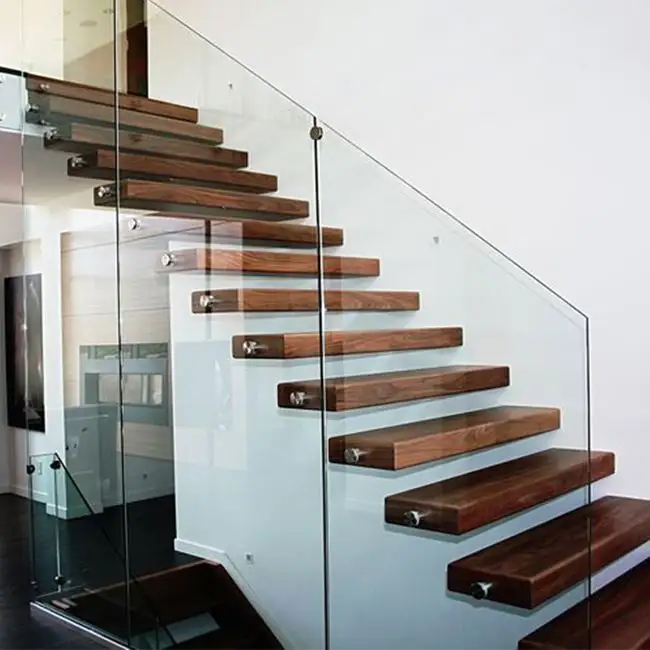 Drinken glas houder houten drijvende trap stairway