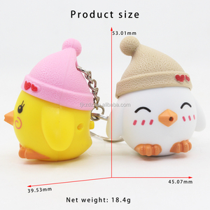 Mới nhất thiết kế cheep âm thanh LED ánh sáng gà Keyring Torch mini Key chủ - Product Image 3