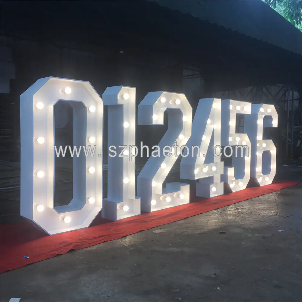 Large light up numbers big marquee letters for wedding with led lights