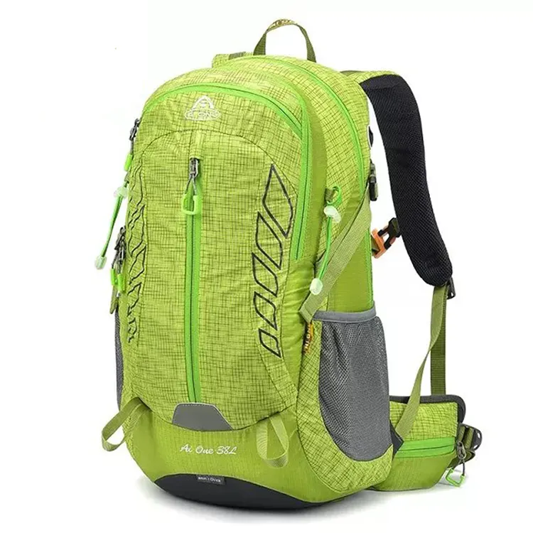 Hot sale outdoor sport unisex waterproof lattice nylon camping mountaineering hiking backpack