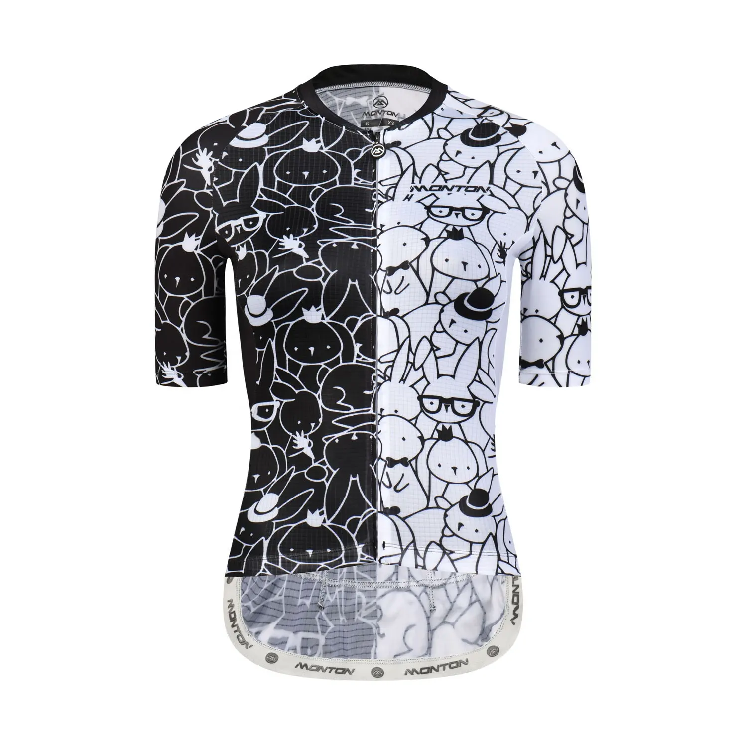 OEM Diseño de Moda de secado rápido negro de manga corta ropa de ciclismo Jersey para mujer