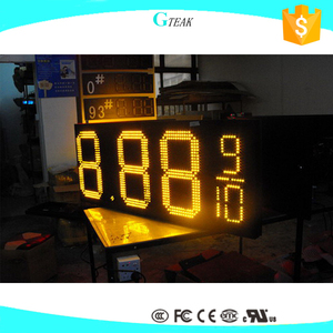 Kunden spezifische wasserdichte Eisens chrank Gas-und Öl schilder für den Außenbereich IR-Steuerung Große 7-Segment-LED-Anzeigetafel 5-stellig - Product Image 4