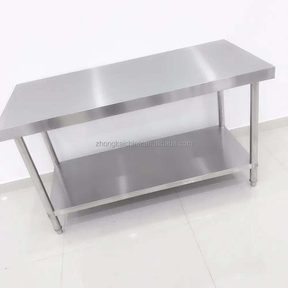 Mesa de trabajo de acero inoxidable para uso comercial, Hotel de alta calidad, de Shandong Zhongkai