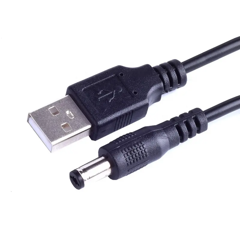 สายเคเบิล USB To 5V DC,สายไฟ Dc 5.5X2.5มม. Usb ชายถึง5.5มม.
