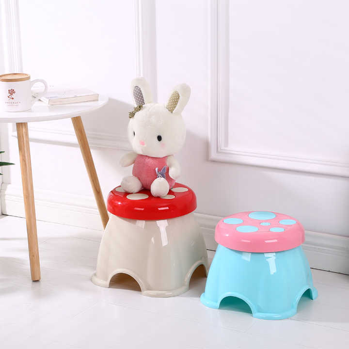 Wholesale Kindergarten Plastic Round Mushroom Stool Short Chair for Children