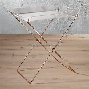 Acrylic furniture acrylic folding bảng butlers khay bàn cà phê - Product Image 4