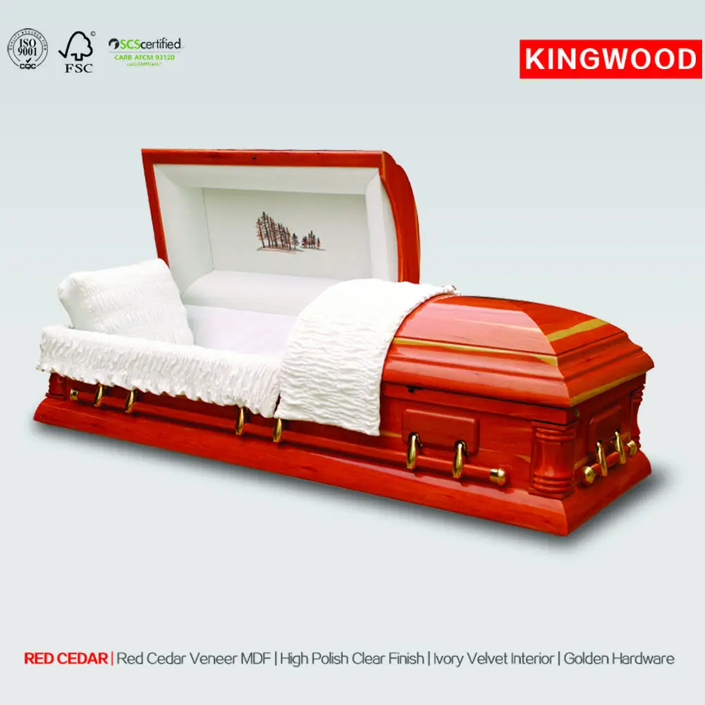 RED CEDAR Poland Wood coffin Handles