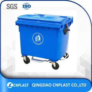 1100L Large Durable Industrial 4 <strong>Wheels</strong> Trash Steel Waste Bin