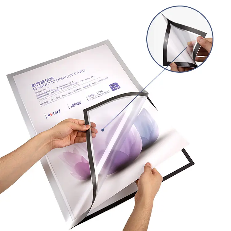 Color Customized Soft Plastic Card Holder Note Holder Picture Frame For Posters Multiple Used In Adhesive Sticker Label