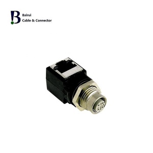 Circular Sensor M12 4Pin Male <strong>Adapter</strong> 48.3mm Waterproof IP67 8 Pole Right Angle <strong>Socket</strong> for Ethernet Signal DC Output Type 1.5A - Product Image 5