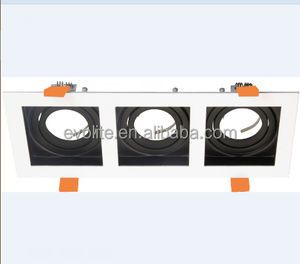 Üç kare yüzük IP44 IP20 parçaları LED Downlight gu10 ampul MR16 lamba
