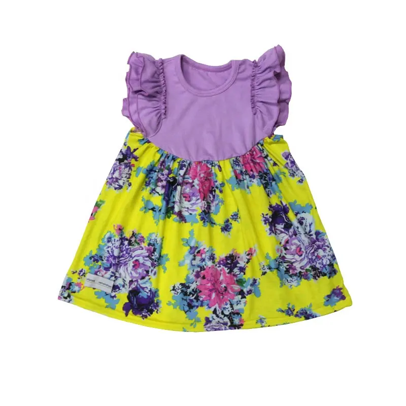 Yeni sevimli doğum günü elbise 1 yaşında kız elbise çocuklar yaz elbisesi kız bebek pamuk Frocks tasarımlar fırfır inci elbise