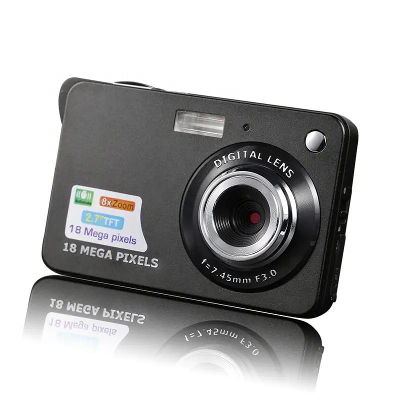 2,7 "18 megapíxeles 8X zoom mini cámara digital barata para niños Fotografía juguete regalo de cumpleaños foto video cámara digital