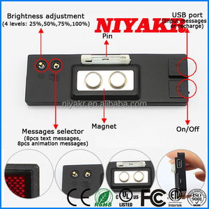 LANPAI直接メーカー充電式ミニLEDネームバッジ/ミニLEDメッセージディスプレイ - Product Image 4