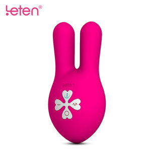 Leten 清晰图像直接销售硅胶材料视频语音聊天女性情侣 SM 性玩具振动 Clit 乳头夹夹