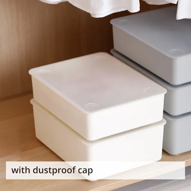 SHIMOYAMA Plastik Ayrılabilir Iç Çamaşırı saklama kutusu 15 Izgaraları Bir Kapak ile