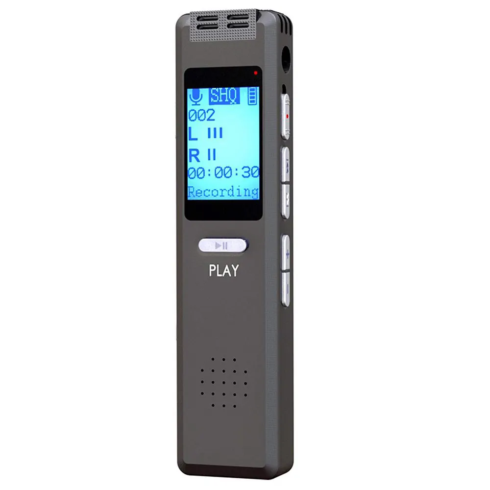 Mikrofon Portabel Ultra Sensitif 21 Bahasa Mendukung Kartu TF Perekam Suara Diaktifkan Digital Mini