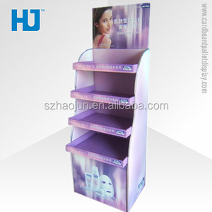 Bán Lẻ <span class=keywords><strong>Mac</strong></span> Mỹ Phẩm Giấy Hiển Thị Đứng Với 4c In Offset, Tông Pallet Make Up Hiển Thị Kệ Tầng Đứng Từ Haojun - Product Image 4