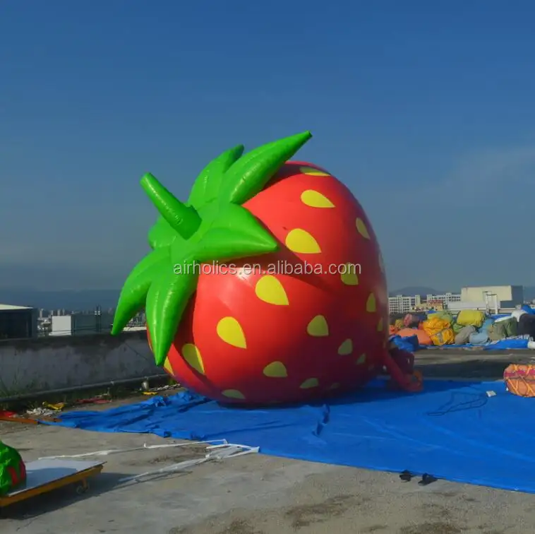 H3211 große aufblasbare werbe erdbeere modell/aufblasbare erdbeere ballon/aufblasbaren obst modell
