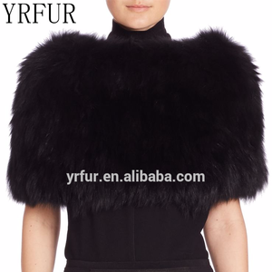 Elastik lüks kürk pelerin damla gemi ile yan398 YANRAN kürk el örgü Snood - Product Image 2