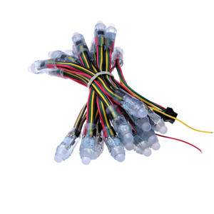 DC5V ha condotto i moduli <span class=keywords><strong>Pixel</strong></span> IP68 Smart WS2811 WS2801/UCS1903 digitale singola luce indirizzabile 12MM punto luci per paesaggio corpo PC
