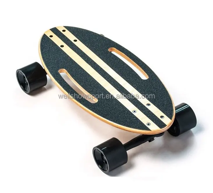 Alça longa de madeira para skate, mini placa de madeira artesanal, esportiva exclusiva 19 "abec 7 oval