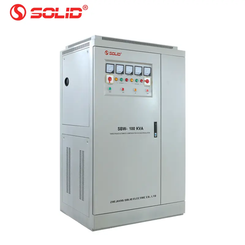 Régulateur de tension de type servo 100KVA 120 KVA 150KVA AC 380V 440V stabilisateur de tension industriel triphasé SBW