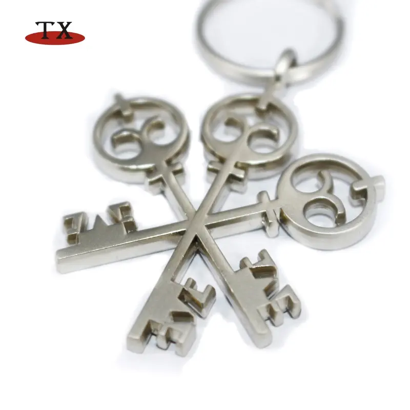 Souvenir Metal snowflake shape keychain charm for Christmas decoration ornament