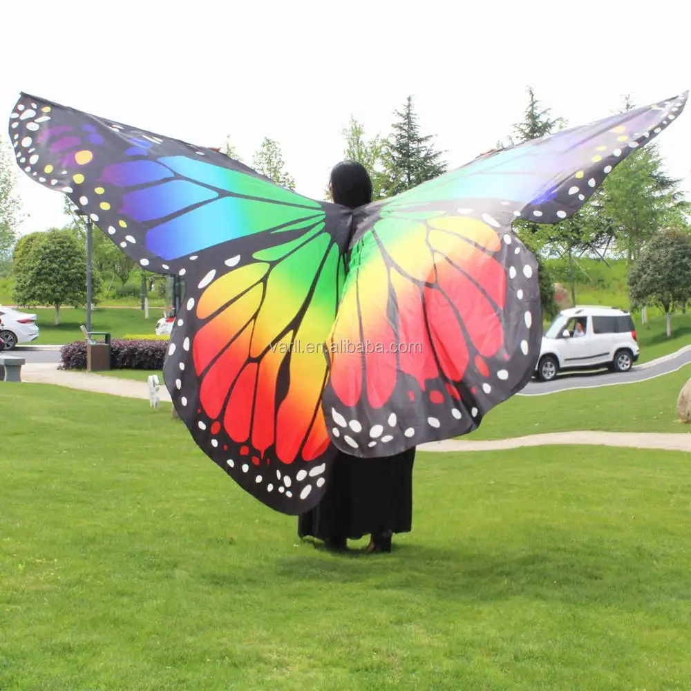 Borboleta asa xale fantasia vestido de desempenho traje para senhoras