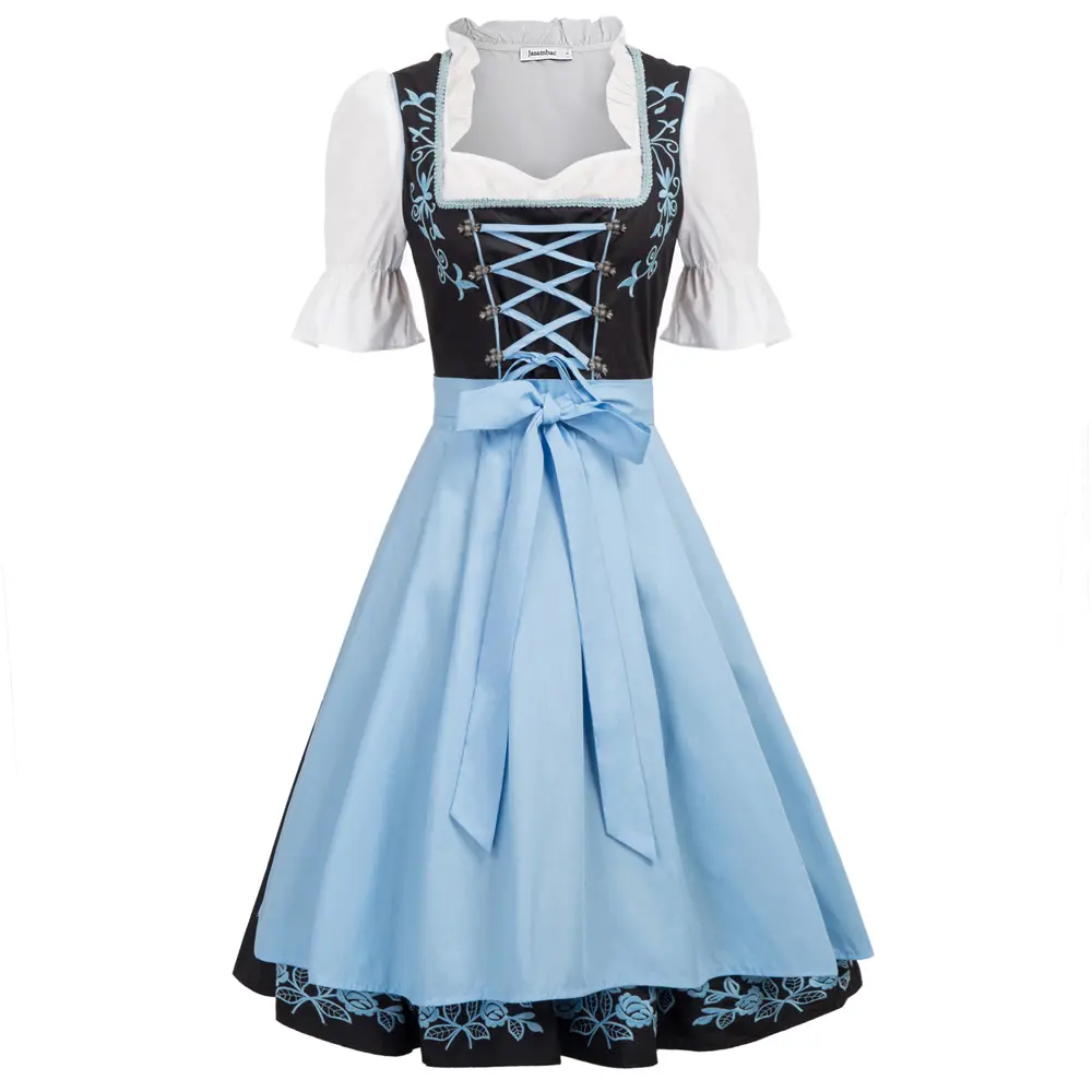 JB Donne 3 pcs Set Tedesco Bavarese Oktoberfest Costumi Tops + Dress + Grembiule JB000028