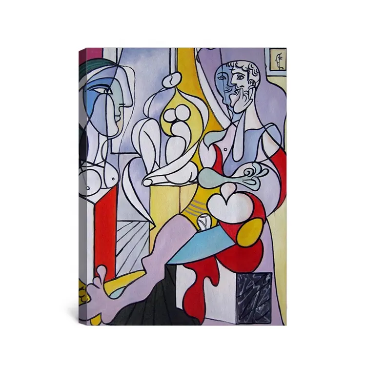 Pièce de peinture à l'huile moderne abstraite, réplique de gplo Picasso, fait à la main, style moderne, répétition pour le salon