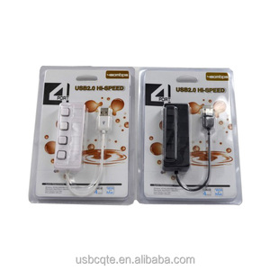 ฮับ2.0 USB 4พอร์ตแบบพกพามีตัวแยกสวิตช์แบบอิสระที่มีการรับรองมาตรฐาน CE ROHS Fcc - Product Image 5