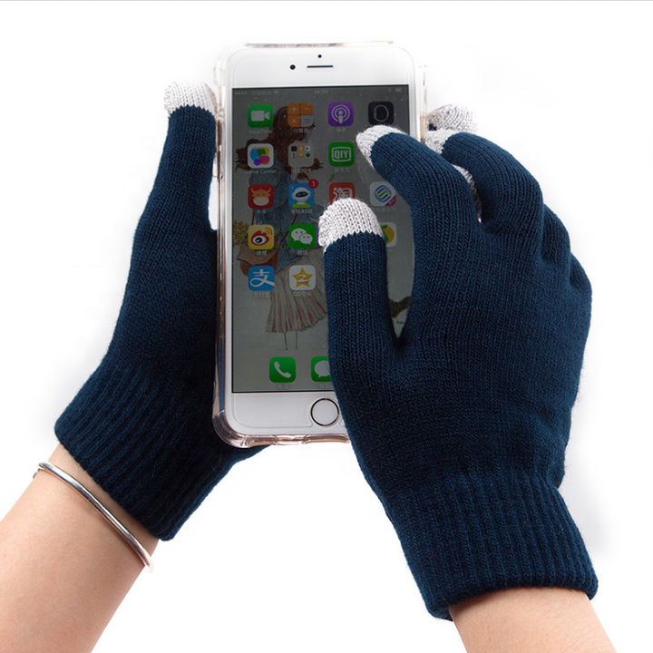 Women Winter Warm Touch Screen Gloves Knitted Soft Elastic Thick Gloves for Cold Weather