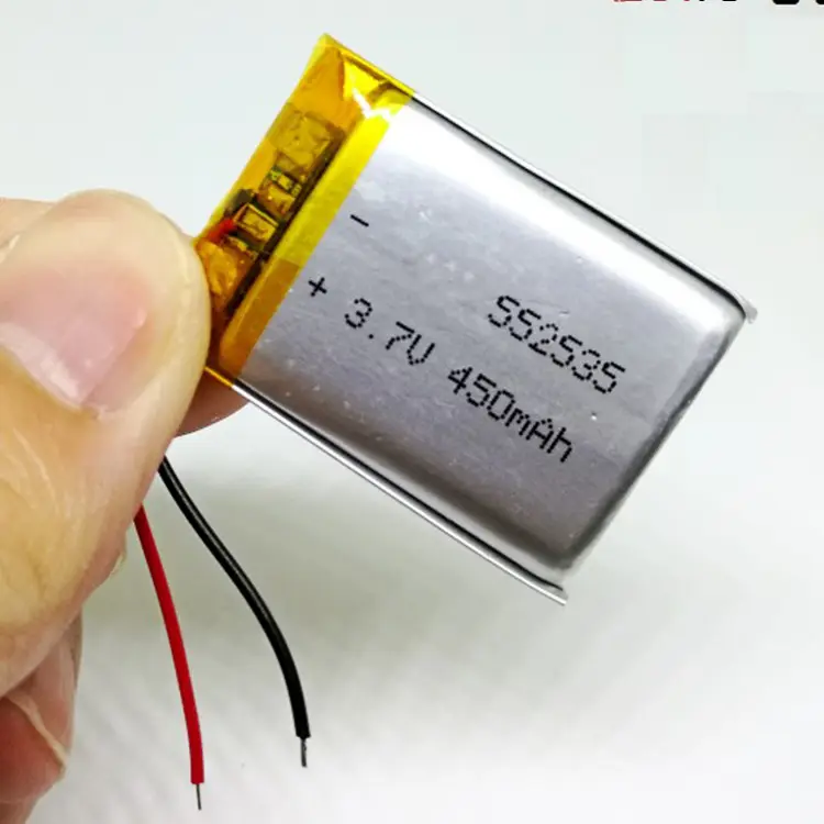 li-polymer rechargeable battery 552535 3.7v 450mah polymer li-ion battery