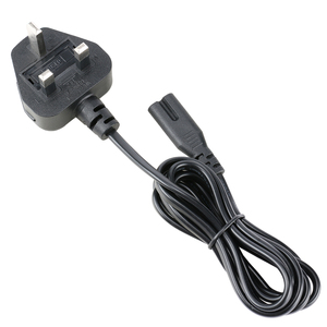 13A 250 v BS סטנדרטי 3Pin תקע כבל חשמל IEC 320 C7 דמות 8 מחבר עבור שיער מייבש AC בריטניה כבל חשמל