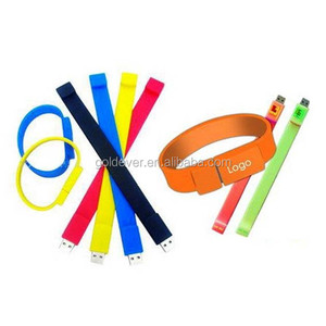 <span class=keywords><strong>USB</strong></span>促销礼品彩色硅胶手链u盘u盘带定制标志的手镯
