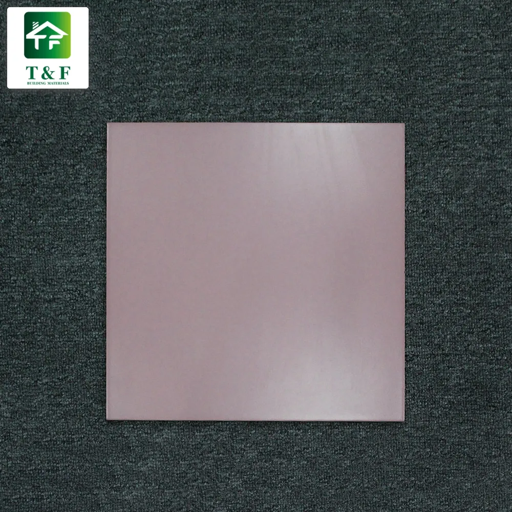 30*30 digitale Farbe matt rosa quadratisch glasierte Bodenfliesen Haus Wohnzimmer rosa farbige rutsch feste Badezimmer Bodenfliesen