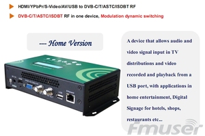 FUTV4658 <strong>DVB</strong>-C(QAM)/<strong>DVB</strong>-T/ATSC 8VSB/ISDBT MPEG-4 AVC/H.264 HD <strong>Encoder</strong> <strong>Modulator</strong> - Product Image 2